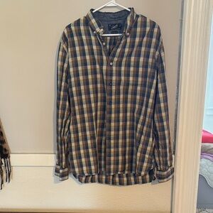 Grayers Blue and Brown Plaid Shirt